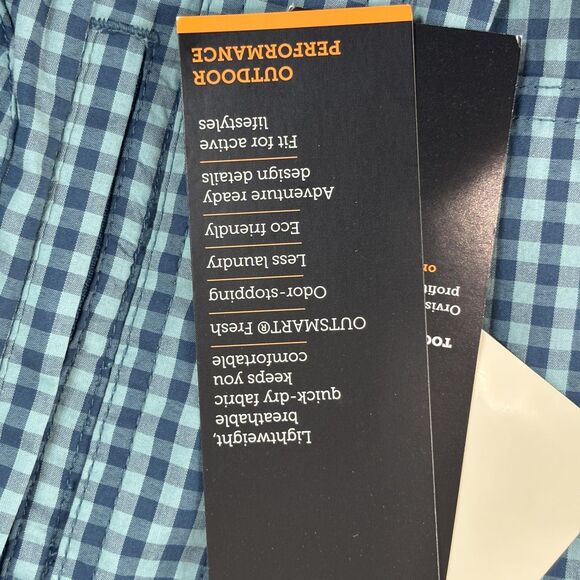 Orvis River Guide Long Sleeve Shirt Men's Medium Blue Plaid Active Fit Pockets - Picture 7 of 9